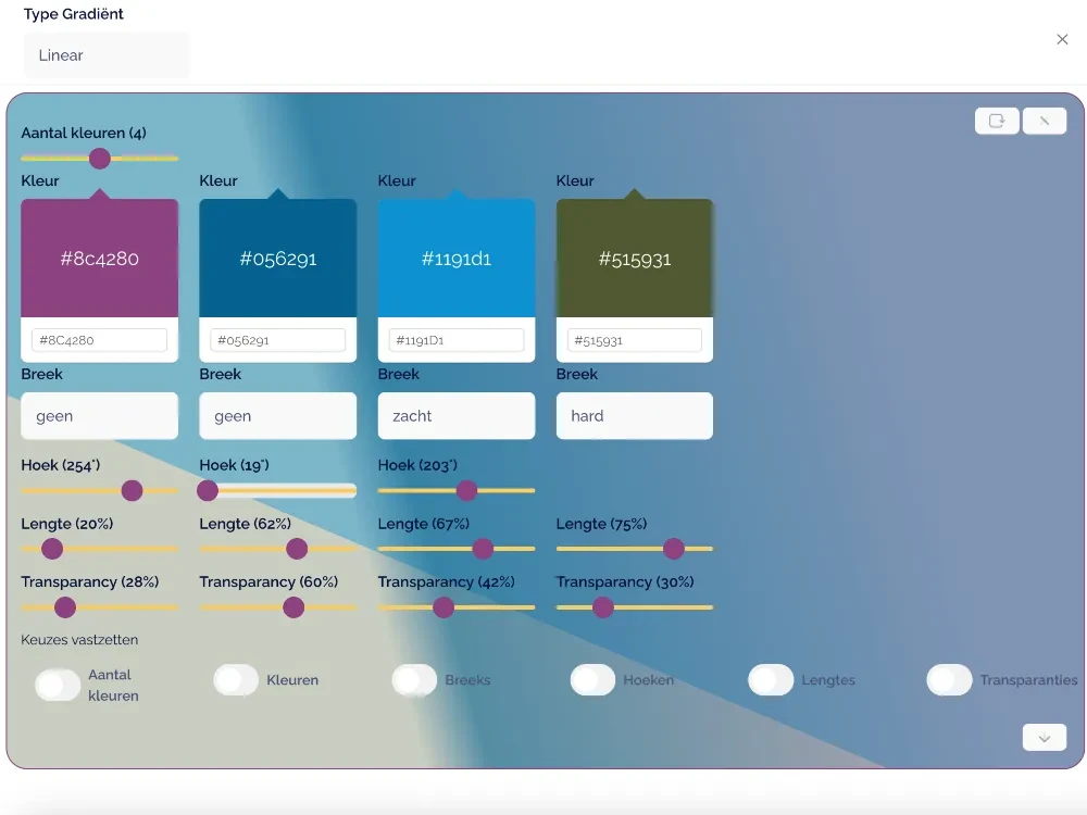 Gradient tool van PostDropper