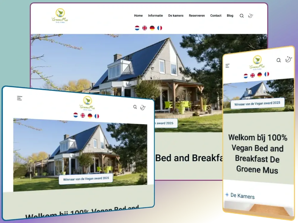 Bed and Breakfast De Groene Mus heeft de vegan award gewonnen!