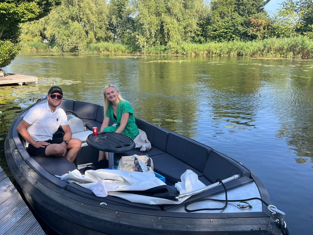 With the sloop to our B&B