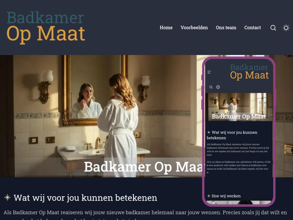 PostDropper website: badkameropmaat.nl
